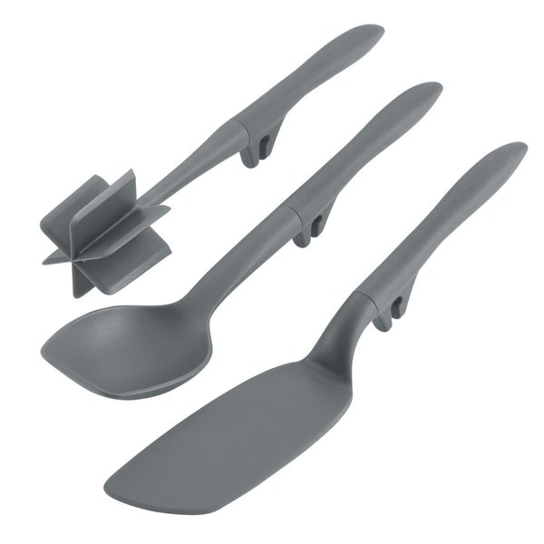 Rachael Ray Tools & Gadgets Lazy CrushChop & Flexi Turner Scraping Spoon Set Gray 47782